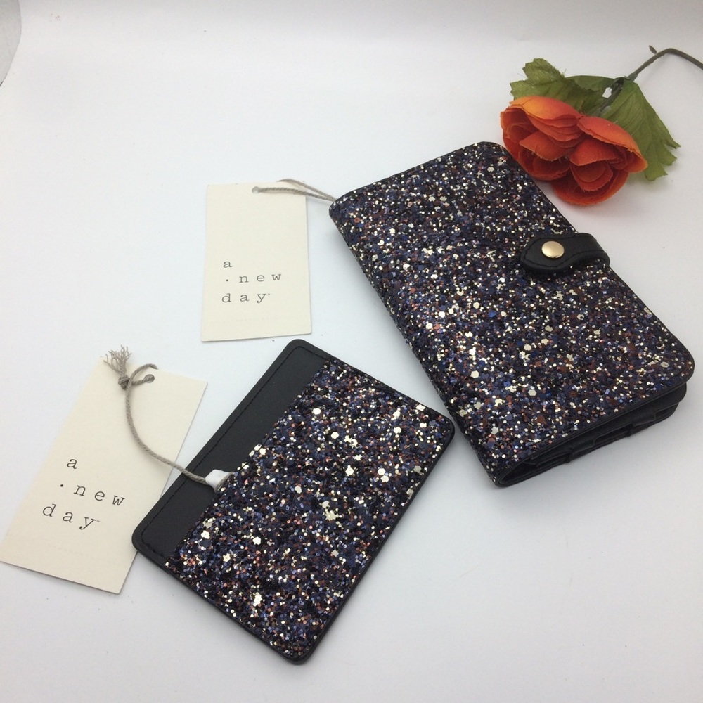 A New Day card holder and phone case  NWT
